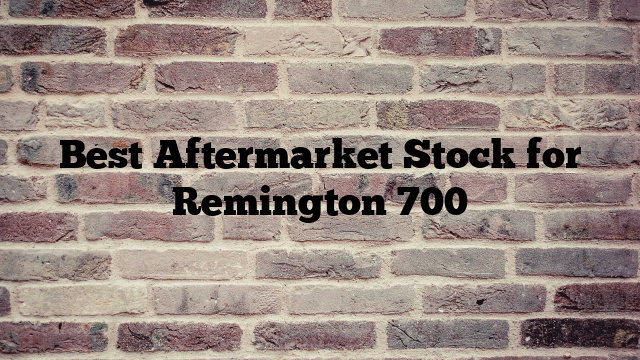 Best Aftermarket Stock for Remington 700
