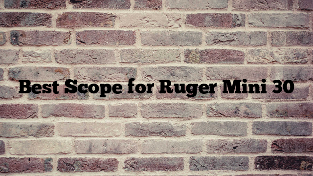 Best Scope for Ruger Mini 30