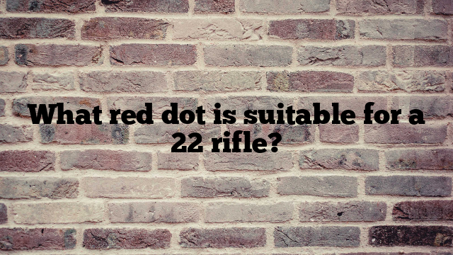 What red dot is suitable for a 22 rifle?